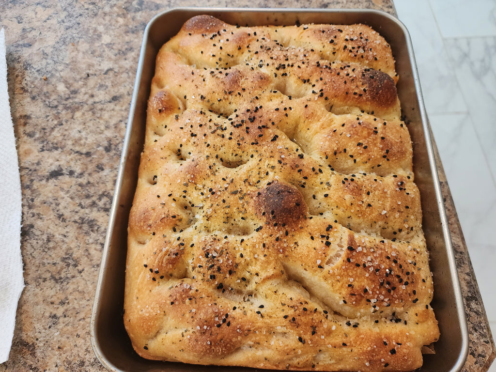 Focaccia sourdough bread