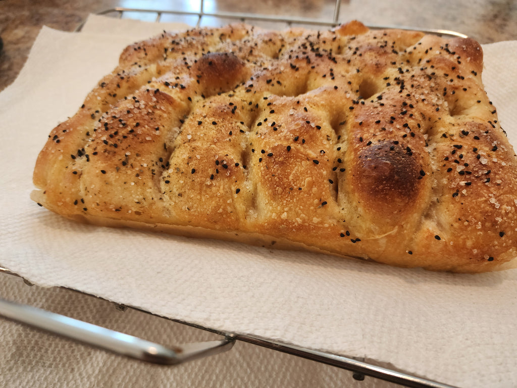 Focaccia sourdough bread