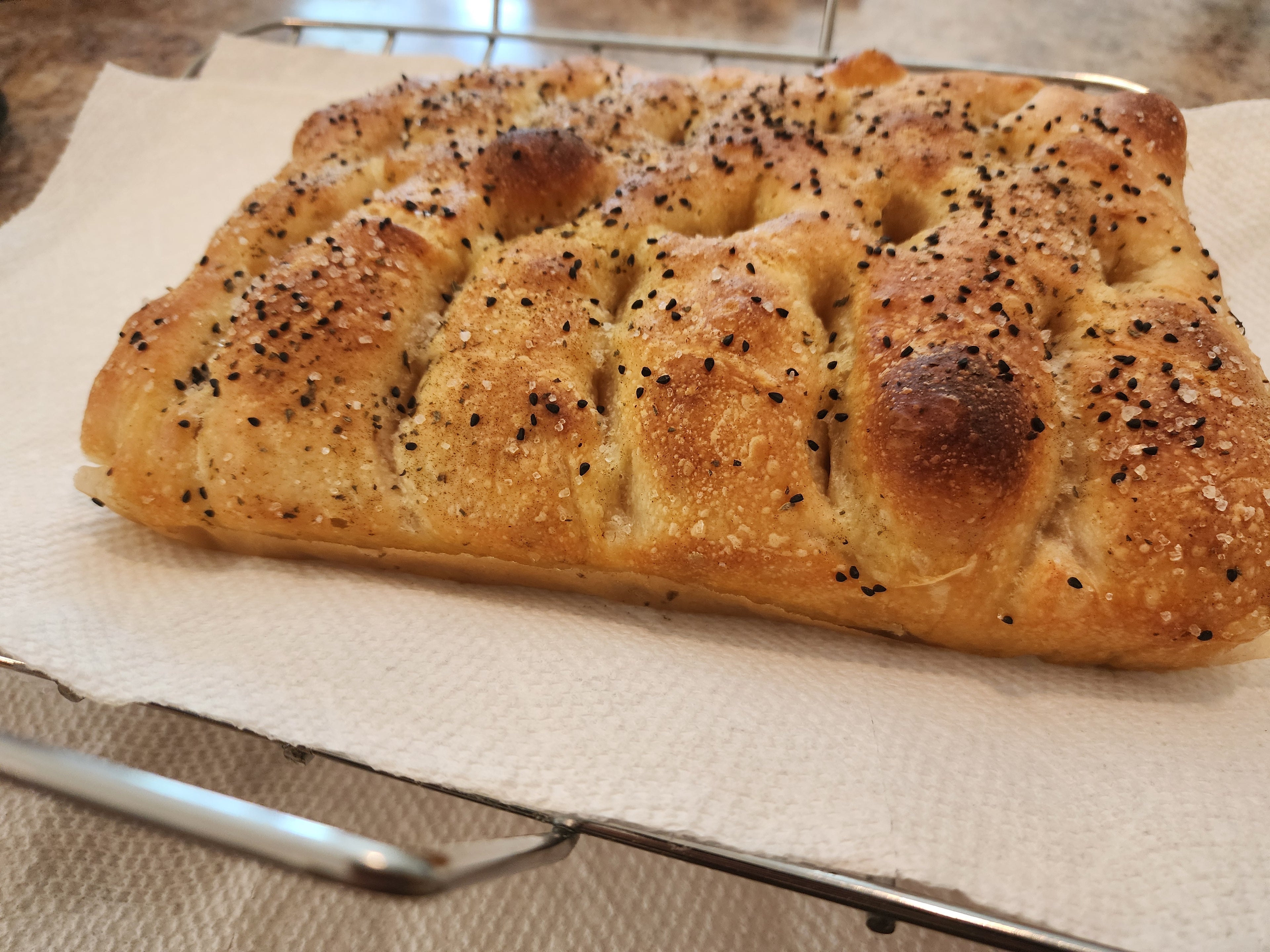 Focaccia sourdough bread