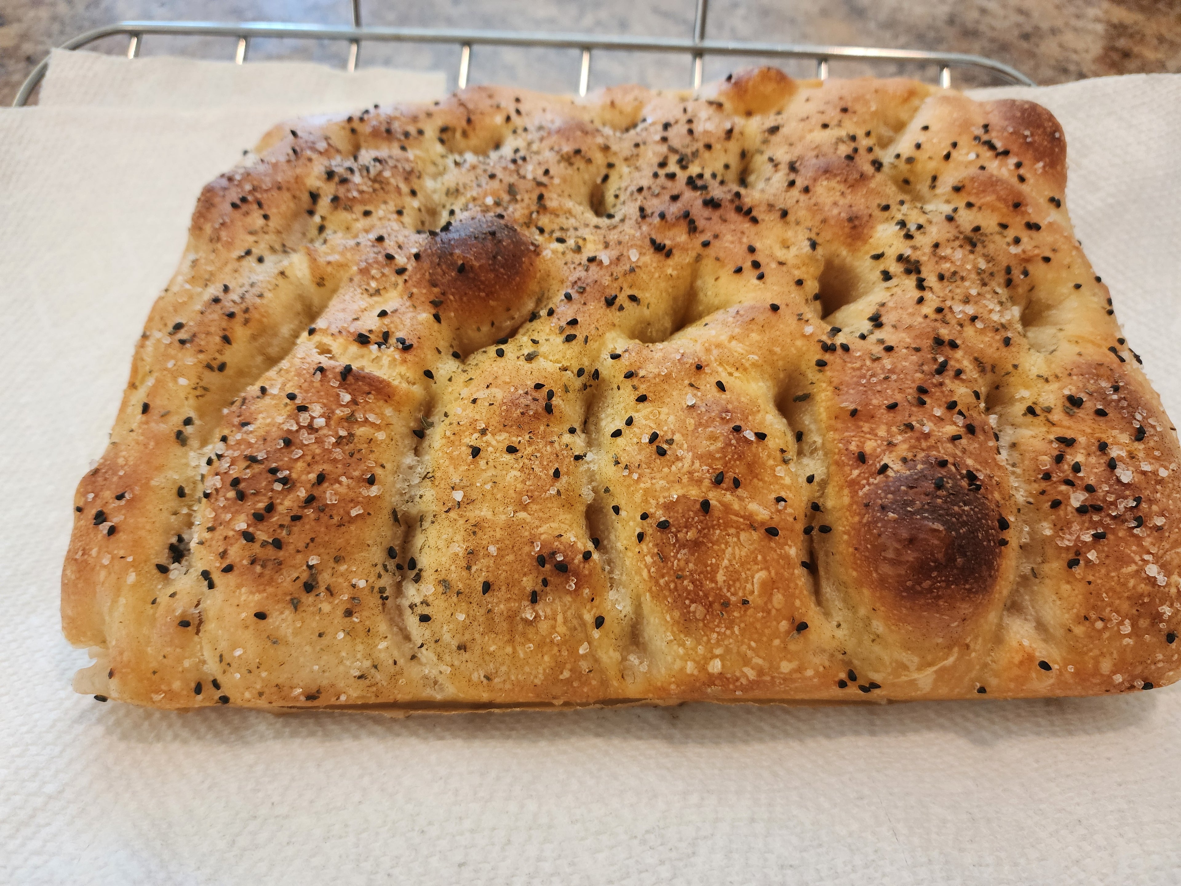 Focaccia sourdough bread